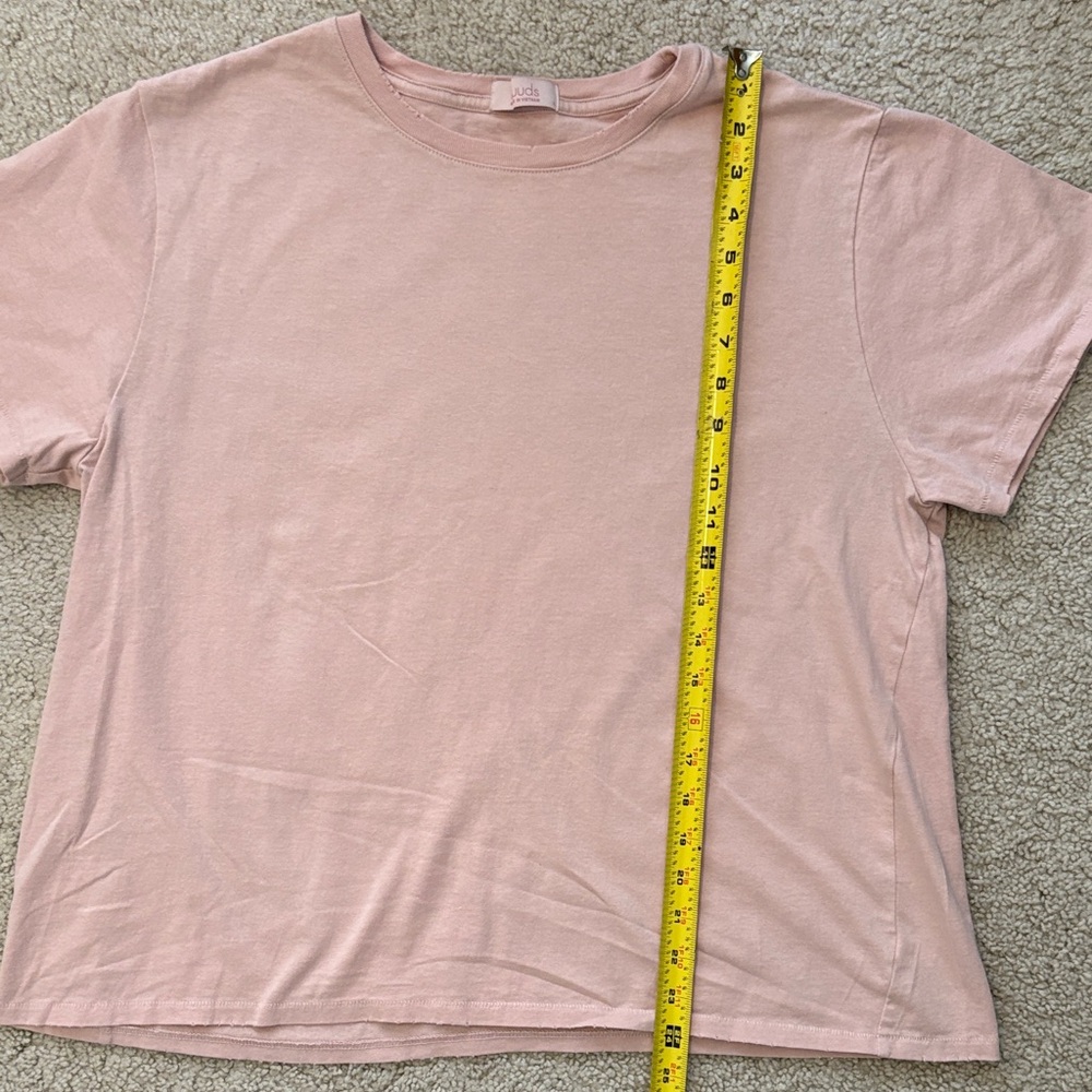 nuuds Relaxed Crewneck Tee in Blush Pink - Picture 7 of 8